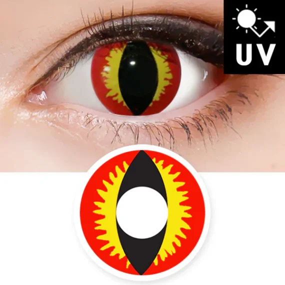 Innovision Dragon Eye Cosplay Halloween Contact Lenses (1Year/2Pc)