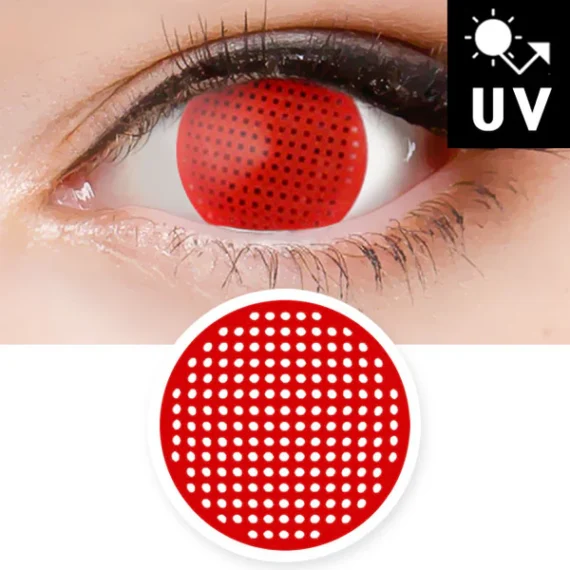 Innovision Red Screen Cosplay Halloween Contact Lenses (1Year/2Pc)
