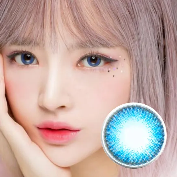 Neo High Farsightedness (Hyperopia) Dali Extra Blue Colored Contacts (1Year/2Pc) *Custom nearsighted+farsighted lenses? Contact Customer Service.