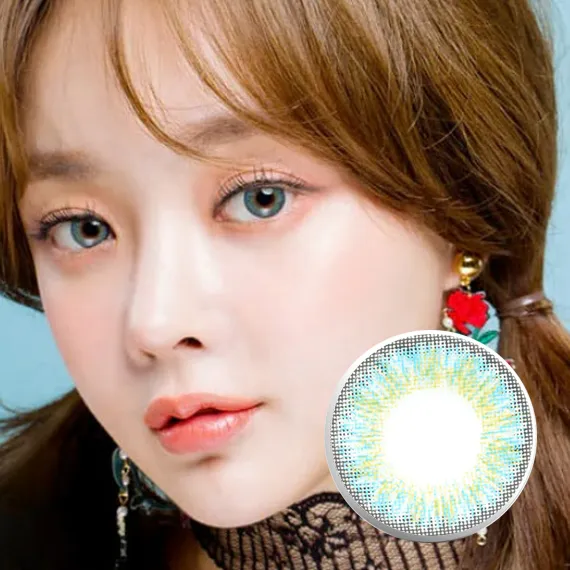 Neo High Farsightedness (Hyperopia) 3 Tone Blue Colored Contacts (1Year/2Pc) *Custom nearsighted+farsighted lenses? Contact Customer Service.