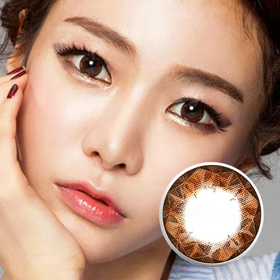 Neo High Farsightedness (Hyperopia) Ruby Queen Brown Colored Contacts (1Year/2Pc) *Custom nearsighted+farsighted lenses? Contact Customer Service.