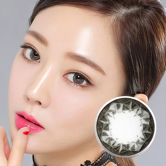 Neo High Nearsightedness (Myopia) Ruby Queen Gray Colored Contacts (1Year/2Pc)
