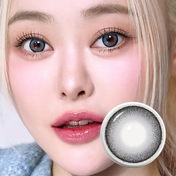 I-Sha Dekame Look At Me Gray Colored Contact Lenses (1Month/2Pc)