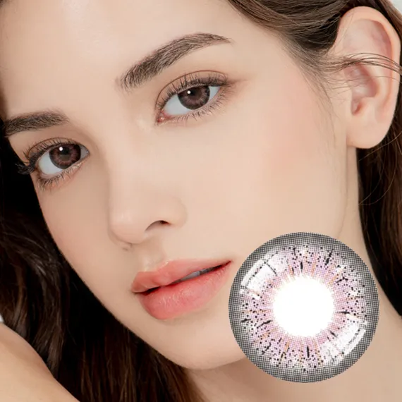 Lensrang Puella Pink Brown Colored Contacts (1Month/2Pc)