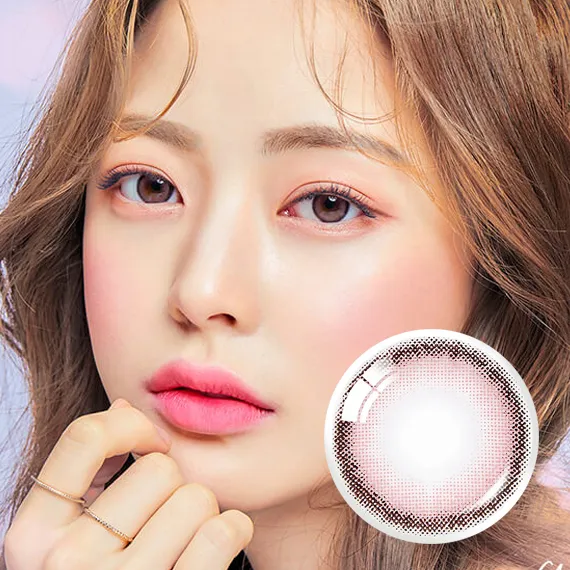 Olens Vivi Ring Pink Colored Contact Lenses (1Month/2Pc)